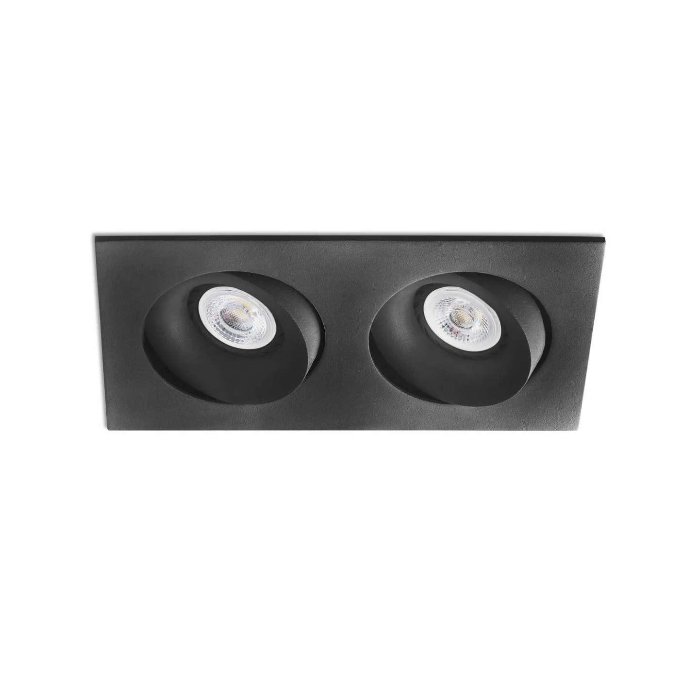 Duo inbouwspot zwart.