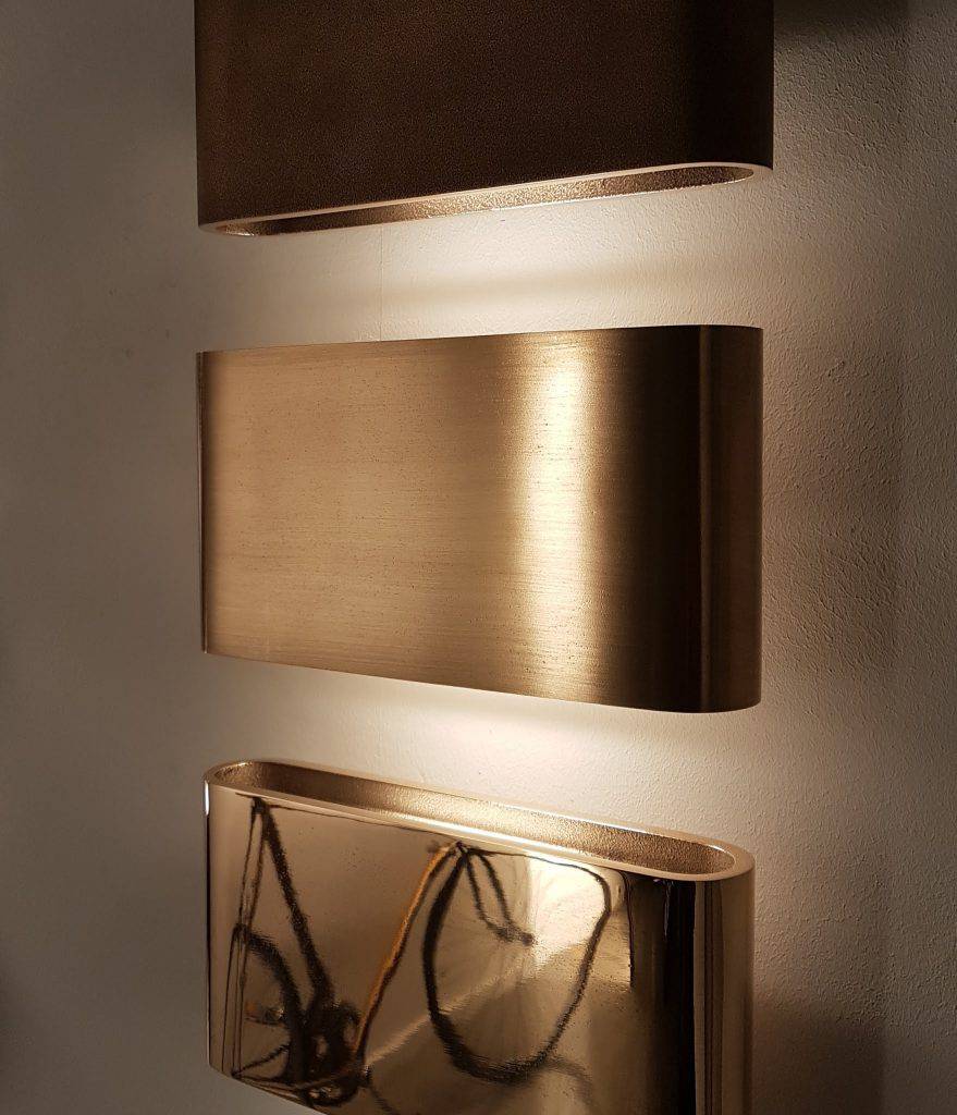 brons wandlamp design