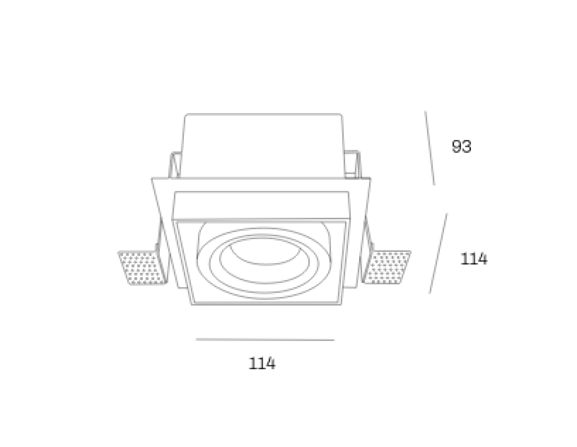 Maatvoering Inbouwspot Trimless