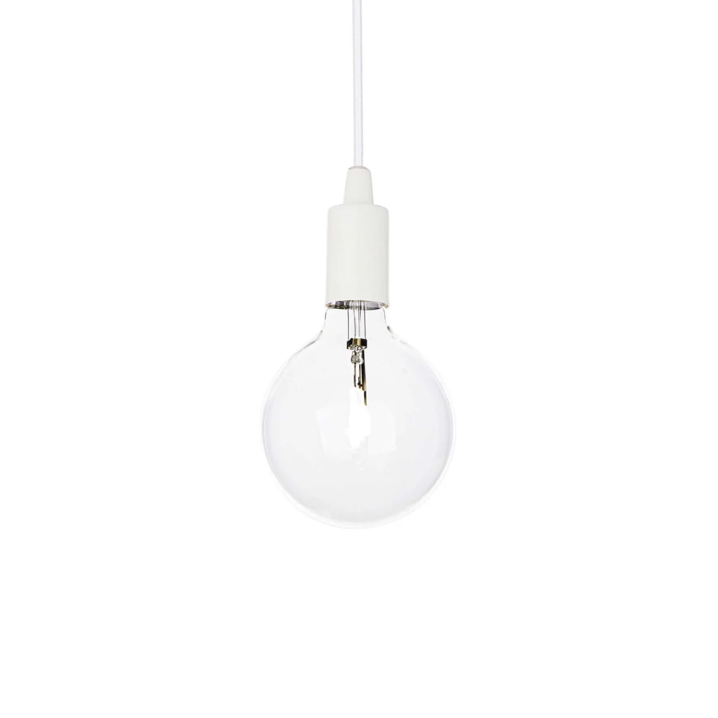 witte e27 pendel textiel snoer.