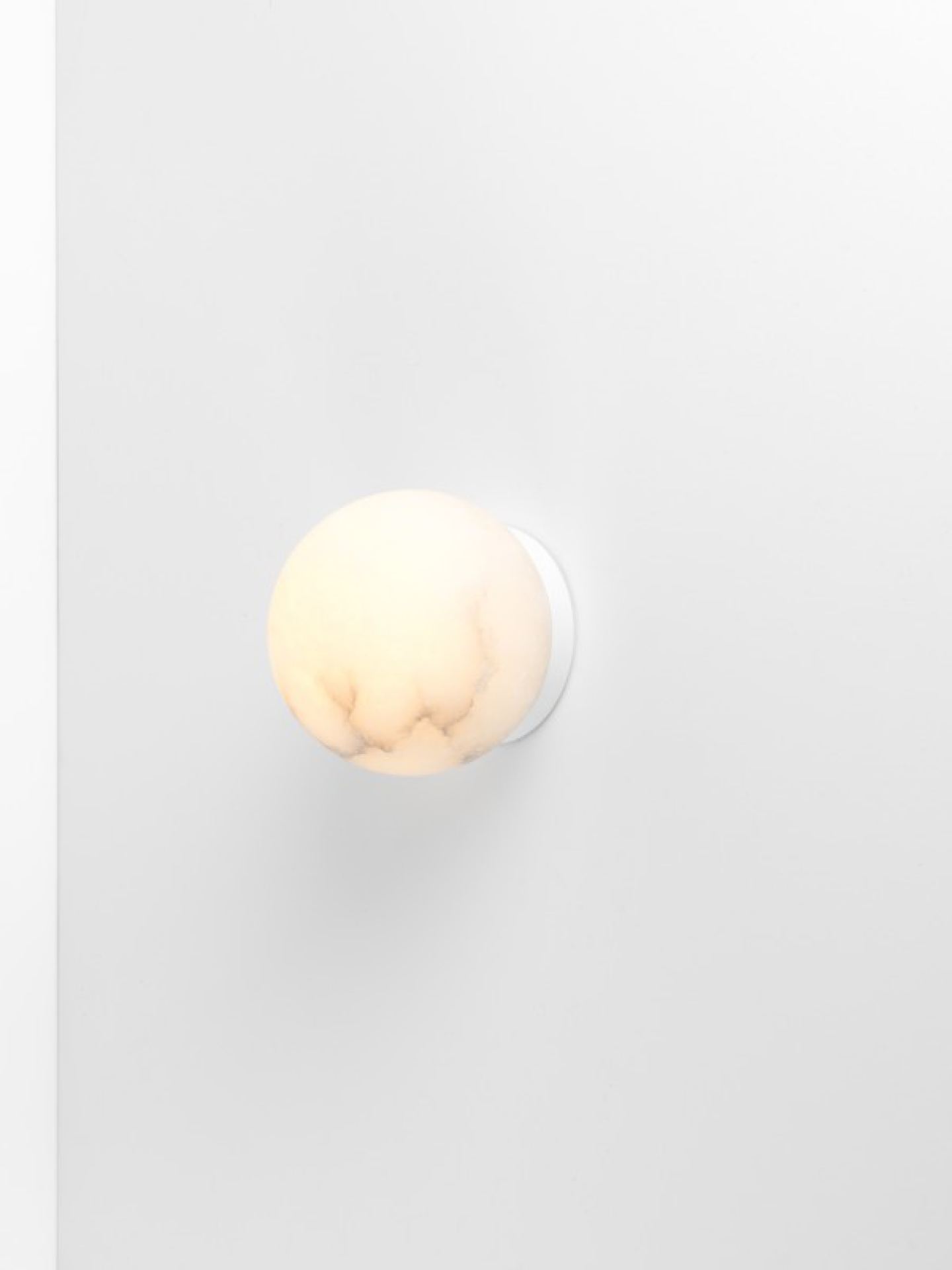 ronde wandlamp marmer